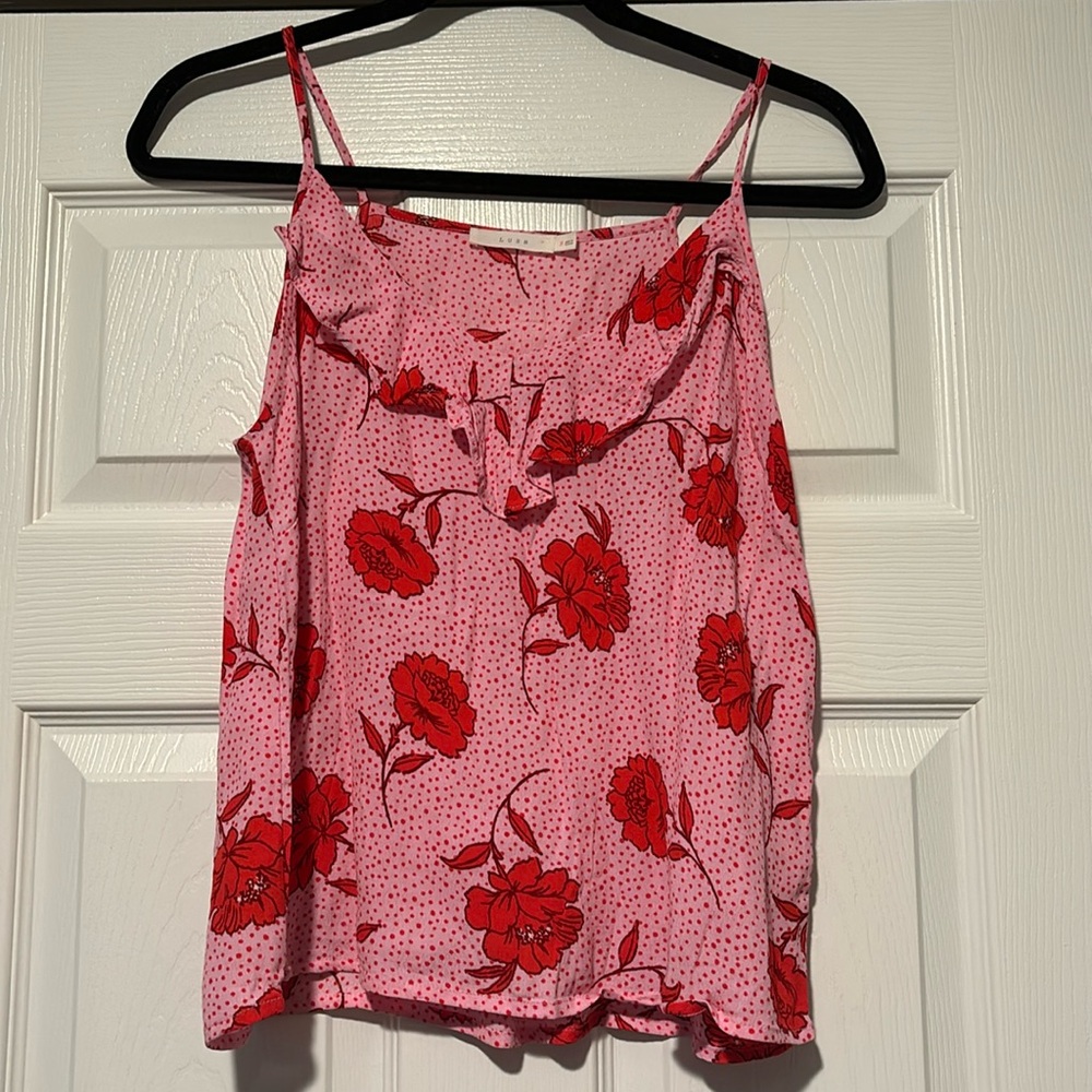 Lush ❤️ Pink and Red tank small EUC